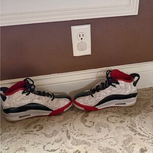 Stylish Red and Black High-Top Sneakers